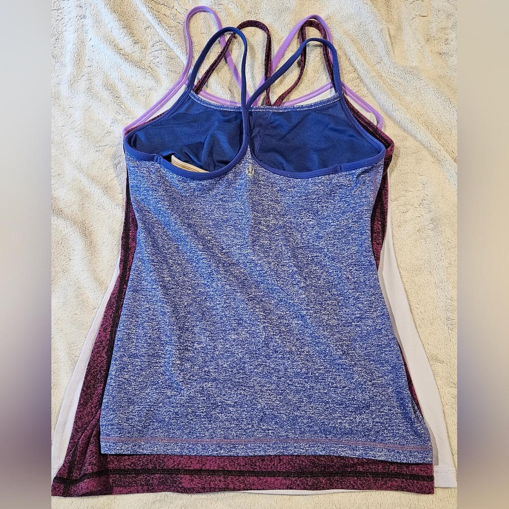 Lululemon Bundle of Three Shelf-bra Tanks, Sz. 8 - Picture 4 of 10